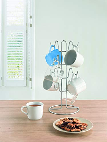 METALTEX Colgador Tazas, Gris Metalizado, 19x44 cm
