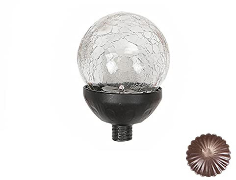 Bola de Vidrio alimentada por energía Solar + Accesorios – para Piezas de luz Solar de Repuesto (Bronce)