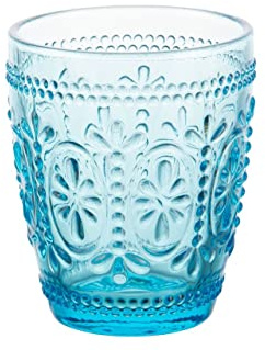 SWEET HOME Ensemble de 6 Verres à Eau en Verre Bleu Clair cl 29 Barocco cod.BC02412LU cm 10h diam.8 by Varotto & Co.