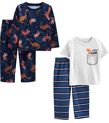 Simple Joys by Carter's pyjamas för pojkar (2-pack), Blå/grå/dinosaurie, 6 år