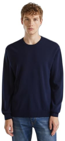 United Colors of Benetton Camiseta G/C M/L 1002u1g34 Suéter, Azul Oscuro 016, Hombre