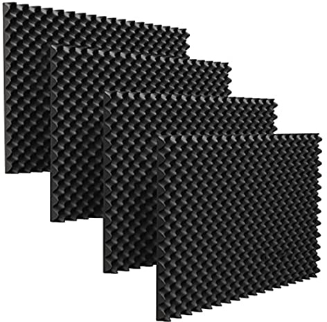 ZAYRAY 24 Packungen Akustik Schaumstoff Platten Wand Paneel Zur SchalldäMmung, Schaumstoff Zur GeräUsch UnterdrüCkung für Aufnahme, Studio Usw