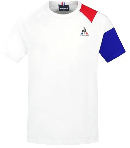 Le Coq Sportif Unisex Kinder Bat Tee Ss N°2 Enfant N.o.w/B.Electro/Ro T-Shirt, Rouge Electro, 14 Años