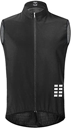 Fahrradweste Herren Winddicht Ärmellos Weste Stehkragen Leichte Laufweste Reflektierend Radweste Windabweisend Windweste Reißverschluss Reitweste Offroad Motorrad Mountainbike Windjacke