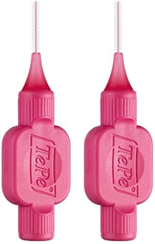 TePe Interdentalbürste Pink ISO-Größe 0 (0,4 mm) / Für eine einfache und gründliche Reinigung der Zahnzwischenräume / 1 x 8 Interdentalbürsten (Packung mit 2)