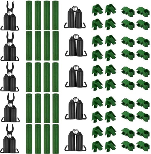 iDMRURvm 70 Stück verstellbare Pflanzen-Rankgitter-Verbindungs-Clip Verstellbares Pflanzen-Spalierverbinder-Set für Pflanzstab Rankhilfe Stabverbinder Pflanzenclips Pflanzenbinder (16mm)