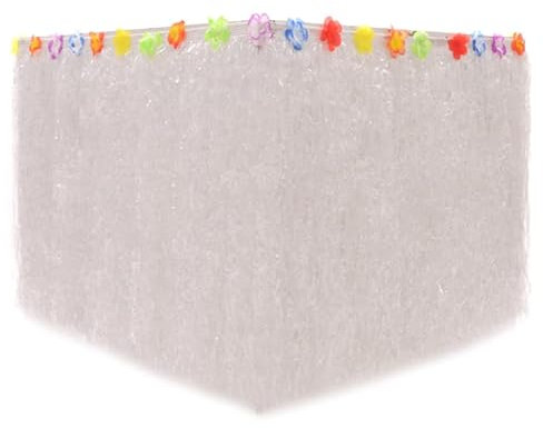 Party-Tischrock mit Fransen, Party-Tischrock, DIY-Grasröcke, Hochzeit, Geburtstag, Sommer, Strand, Tischdecke, Gartendekoration, Zubehör, Tischrock (Farbe: Rot)(Size:White)