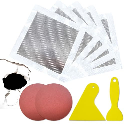 Tiruiya Reparación de Agujeros en la Pared, Autoadhesivo Tapar Agujeros Pared, Masilla para Pared de Aluminio, Reparación de Pared Kits para Fijar Agujeros Paredes Cavidad y Techos Dañados