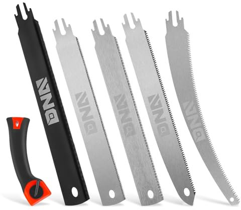 DNA MOTORING 6pcs Hand Saw Set Multi Blades, Hand Saw Drywall, Cutter Saw Hacksaw Long Blade, Hand Saw Jab Saw For Cutting Wood, Metel, Plastic, Plywood Blade Quick Change Mechanism, TOOLS-00722
