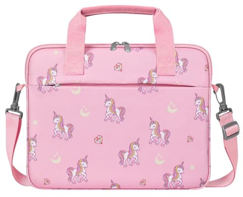 Dadanism Tablet Tasche für Kinder, 10,5 Zoll Tablet Tragetasche mit Griff und Schulterriemen für Fire HD 8 Kids/Fire HD 8 Kids Pro/Fire HD 8/Fire 7 Kids, Rosa Einhorn