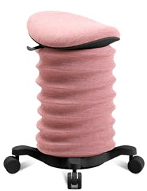 TOPSTAR Sitness 4D mit Rollen AGR-Zertifiziert Dynamischer Sitzhocker schwarz - Rose, ergonomischer Bürohocker - höhenverstellbar - stärkt den Rücken - entlastet die Bandscheiben | Made in Germany | Ergonomisch | Bürohocker, Rollhocker | höhenverstellbar | Geprüfte Sicherheit nach GS-Intertek
