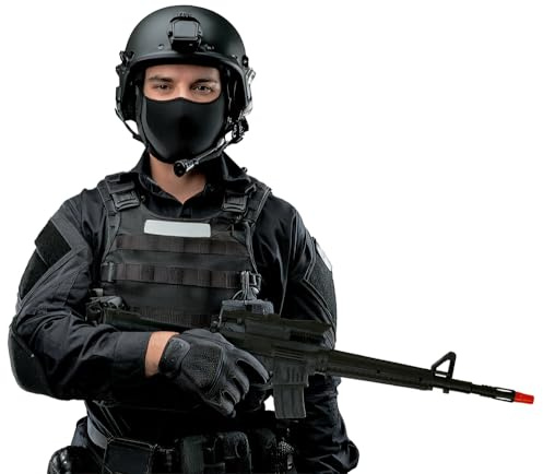FIESTAS GUIRCA | Fucile d'Assalto Giocattolo (60 cm) - Arma Finta per Costume da Soldato e Militare - Ideale per Halloween, Carnevale e Feste in Maschera - Per Tutti gli Utenti - Nero