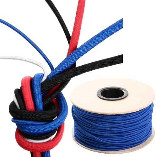 BirnePower Expanderseil 4mm 10m Blau – Gummiseil Gummileine Spanngummi Planenseil elastische Gummischnur Kordel für Anhänger, Plane, Camping