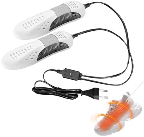 Schuhtrockner Elektrisch, Stiefeltrockner, Schuhwärmer, Mini Skischuhtrockner, Deodorant Entfeuchtung, Schuhtrockner für Wanderschuhe oder auch Skischuhe, Skischuhe,Laufschuhe, Warme Schuhe,Weiß