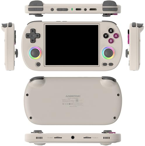 RG40XXH Consola Retro Portatil, Pantalla IPS de 4 Pulgadas, Consola de Videojuegos Portátil con Sistema Linux de Código Abierto, Tarjeta TF de 64GB, 5000+ Juegos Clásicos(Gray)
