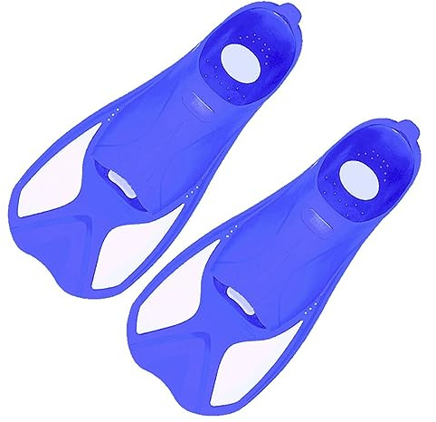 AKLOSIPY Schwimmflossen für – Bequemes, Leichtes TPR-Design mit Sicherer Niedriger Fersenumwicklung für Jungen und Mädchen, rutschfeste Sohle, Grau und Orange (XXXXS(30‑31))