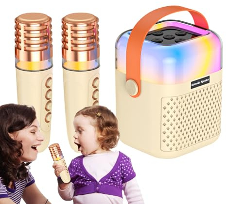 Karaoke portatile per | Altoparlante canto senza fili con 2 microfoni - Altoparlante esterno per karaoke, per spettacoli ufficio, terrazza giardino esterno feste casa