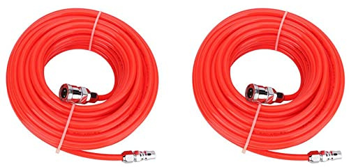 Janasiba Lot de 2 compresseurs pneumatiques de 20 m avec mâle/ 5 x 8 mm Tube droit Tuyau flexible