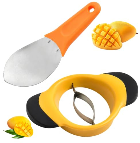 2PCS Mango Cutter and Mango Slicer for Fresh Fruit Prep, Practical Fruit Slicer Tool for Daily Snacking and Home Kitchen Use, Reliable Slicer for Mango and More
