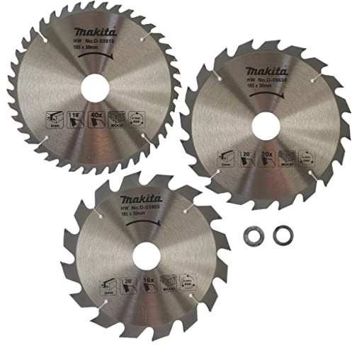 Makita HW Sägeblatt Set Kreissägeblatt 185 mm x 30 mm 3 Stk D-44769