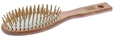 nippes Solingen Pneumatik-Haarbürste, antistatisch, Buchenholzgriff | Holzstifte aus Spezialholz, Luftkissen-Gummikissen, für alle Haarlängen und Haartypen, kopfhautschonend