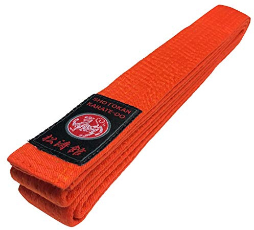 Budodrake Shotokan Karategürtel Silver Edition 100% Cotton orange