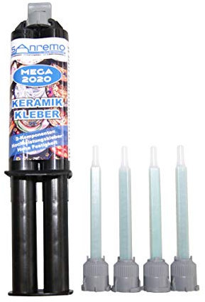 10x MEGA 2020 Keramikkleber 25ml + 40 Mischdüsen 2-Komponenten-Kleber