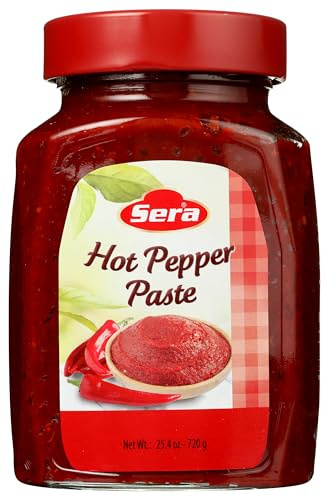 Sera Hot Pepper Paste Jar No Sugar, No Artificial Preservatives. Great as a Spread or in Sandwiches! 25.4 Oz