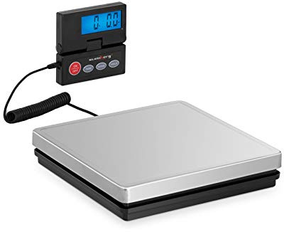 Steinberg Systems Pèse-Colis Balance Électronique Pèse-Lettre Numérique Plateforme Postale Au Sol Table Courrier SBS-PT-50/1 (10 g - 50 kg, ± 10 g/5 kg, kg/g/lb/oz, LCD, Plateau 25 x 25 cm)