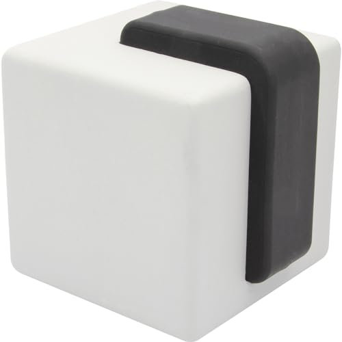 WAGNER Bodentürstopper BETON CUBE BIG - 65 x 60 x 65 mm, aus Beton, grau, Anschlag aus thermoplastischem Kautschuk, schwarz, schwere Qualität, zum Hinstellen - 15518701
