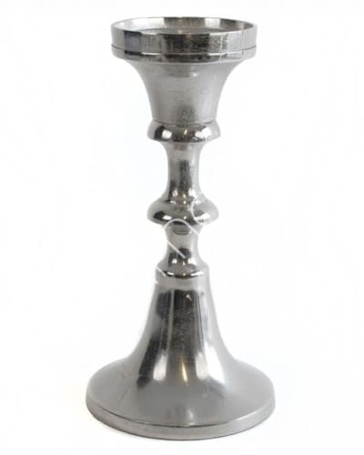 Kerzenständer Kerzenhalter Silber Metall Antik Colmore Tisch Deko 30 cm
