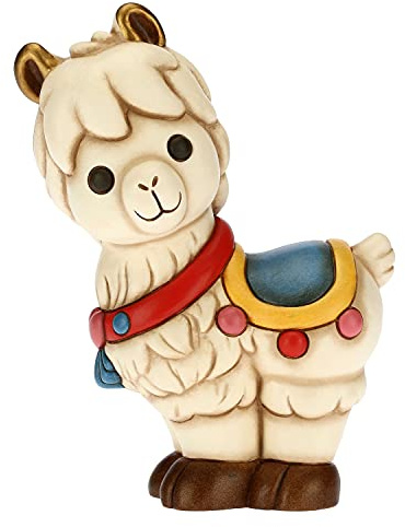 THUN - Lama Juan Festaiolo - Formato Grande - Living, Oggetti Decorativi per la Casa - Idea Regalo - Linea It's Time for Fiesta- Ceramica - 15,35x9,5x19,5 cm h
