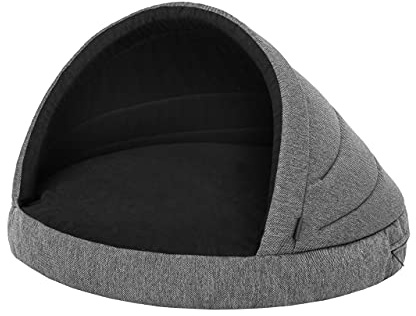 Pillowprim Hundehöhle Hundebett Hundesofa Hundekissen Hundehütte Hundekorb Hundecouch Ruheplatz Haustierbett Hundeliegen Kissen,Graphit, R1: 65 x 50 cm