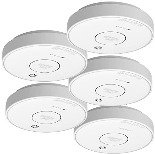 VisorTech Rauchmelder vernetzbar: 5er-Set drahtlos vernetzbare Funk-Rauchwarnmelder, 85 dB (Rauchmelder Funkvernetzbare, Funkgesteuerte, funkvernetzt)