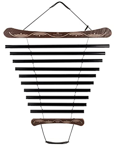 Sonic Energy Meditation Flow Chime, E Moll, Schwarz (MFC10EMIBK) | 10 Töne, 432 Hz, 94,6 x 66 cm, 1787 g, inkl. Tasche, Samteinleger und Schlägel, Esche, Aluminium