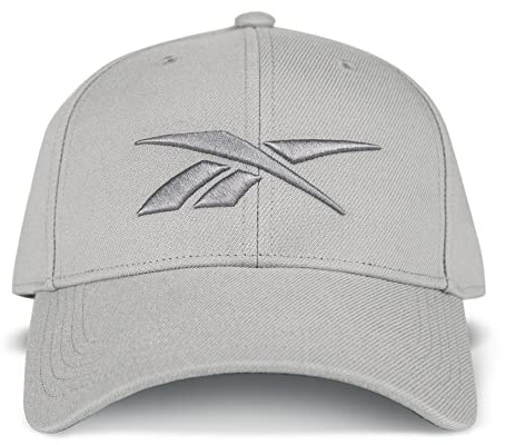 Reebok Unisex-Erwachsene Vector Classic Ballcap with Adjustable Snapback for Men and Women (One Size Fits Most) Baseballkappe, Reines Grau