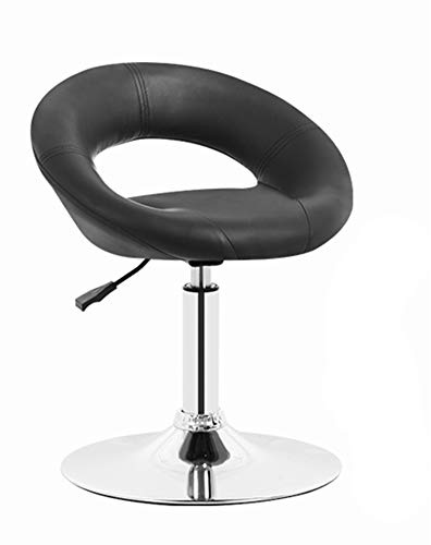 Bar Stool with Faux Leather Backs Seat Backrest Large Base Adjustable Swivel Gas Lift Safety 8 Colors 2 Sizes (Color : Green Size : 80CM) (Black 52CM)