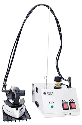 EOLO Centrale Vapeur GVK1 Professionnelle Chaudière Economie d’Energie Resistance Externe Anticalcaire Acier Inoxydable Fer Repasser avec Déflecteur et Poignée Liège 5 Ans De Garantie