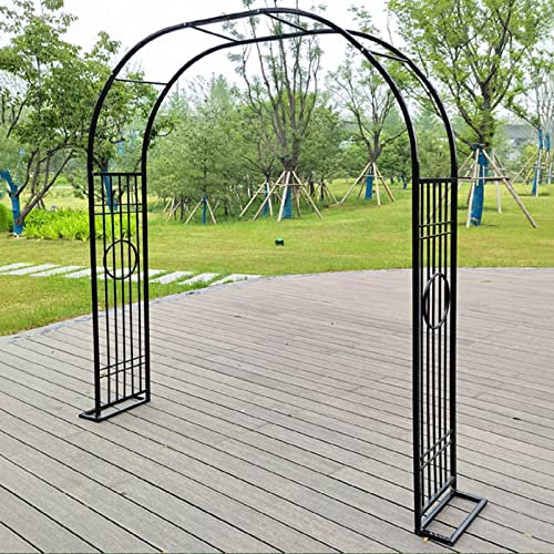 IBOWZ Gartenbogen aus Metall Metall-Gartenbogen, große Torbogen-Laube, Rosenbögen, Laube, Eingang, Kletterrosen-Pflanzengitter, für Hochzeitsfeier-Dekoration, Schwarz, Weiß, Bronze, Grün