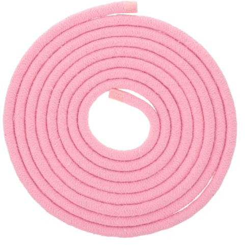Corde de Gymnastique Artistique en Coton Rose, Entraînement | Longueur Réglable, Prise Confortable, Usage Polyvalent, Coordination Améliorée, Design Coloré