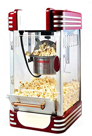 Machine À Pop-Corn À Air Chaud 330 W, Pop-Corn Rétro Domestique Avec Mise Hors Tension Automatique Et Poêle Anti-Brûlure, Poêle Antiadhésive Universelle Facile À Nettoyer, Pour Des Collations Naturel