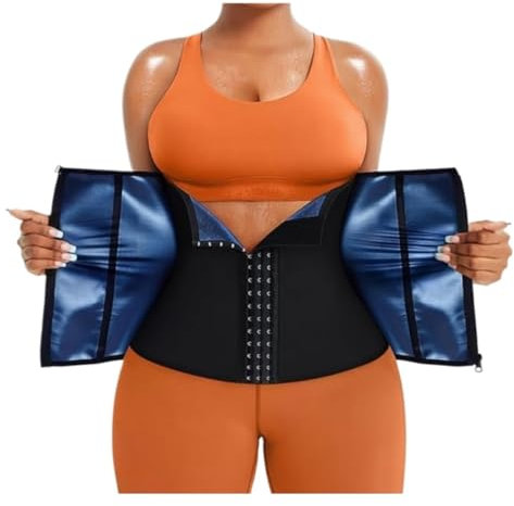 GOOPEEG Bauchweggürtel Stretch Hose Taillentrainer, Bauchfett-Saunaanzug, Taillentrimmer, Schweißbänder Für Den Bauch, Gewichtsverlust, Trainingsgürtel Bauchweg Mieder(M)