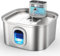 Papettly Fuente para Gatos Inalámbrica con Batería 4000mAh, 3.2L Acero Inoxidable, Sensor de Movimiento, Sistema Dual de Filtración y 2 Filtros - Fuente Gatos Sin Cable y Fuente de Agua para Gatos
