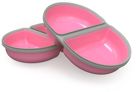 SureFeed Sure Petcare Split Futternapf für Haustiere mit integrierter Dichtung, kompatibel mit Sure Petcare Mikrochip-Futterspender mit versiegeltem Deckel, funktioniert für Nass (Pink)