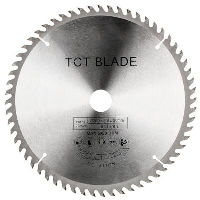 BALUGAEA Sägeblatt 250x30 Kreissägeblatt für Holz 60 Zähne, Schnittbreite 2,8 mm, Holzsägeblatt Holzbearbeitung für Handkreissäge,Kappsägen und Tischkreissägen