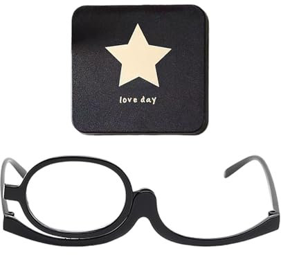 1 Piece Of Makeup Reading Glasses And 1 Piece Of Mini Makeup Mirror, Creative Design Glasses, Single Lens Glasses, Reading Magnifying Glasses