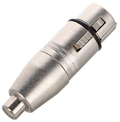 VICASKY XLR RCA Audioadapter Buchse Weiblich Aus Zinklegierung Kompakt Stabil Mikrofonschnittstelle Für Mixer Verstärker Und Camcorder
