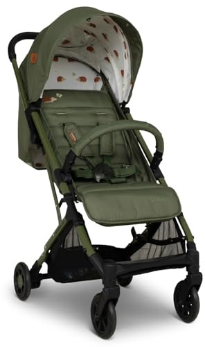Cosatto Yo Travel Stroller - Baby Pushchair Lightweight Compact Fold from Birth to 25kg - Airline Compatible, One Hand Easy Fold, Large 8kg Shopping Basket, Raincover & Bumper Bar (Hoglet)