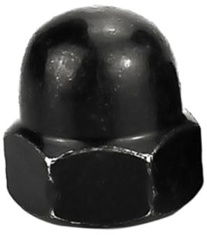 1/2/3/5/10/20/30 Stück 304 Edelstahl Nylon Messing Hutmutter Sechskantkappe Metrische Kuppelmutter Schwarz Weiß vernickelter Stahl M3 M4 M5 M6 M8 M10 M12 M14 M16 M18 M20(Black Steel,M8 (5Pcs))