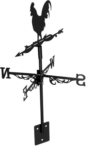 YXKJHH Set di banderuola a Forma di Gallo, banderuola Decorativa per tetti, banderuola Decorativa in Metallo, banderuola direzionale, banderuola da Tetto, Decorazione da Giardino, Gallo i